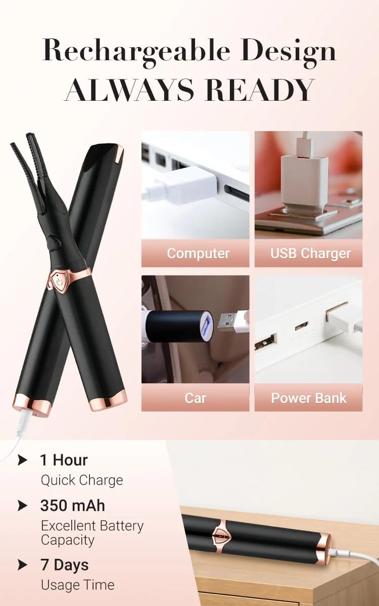Heated Eyelash Curler for Quick Heating Curling