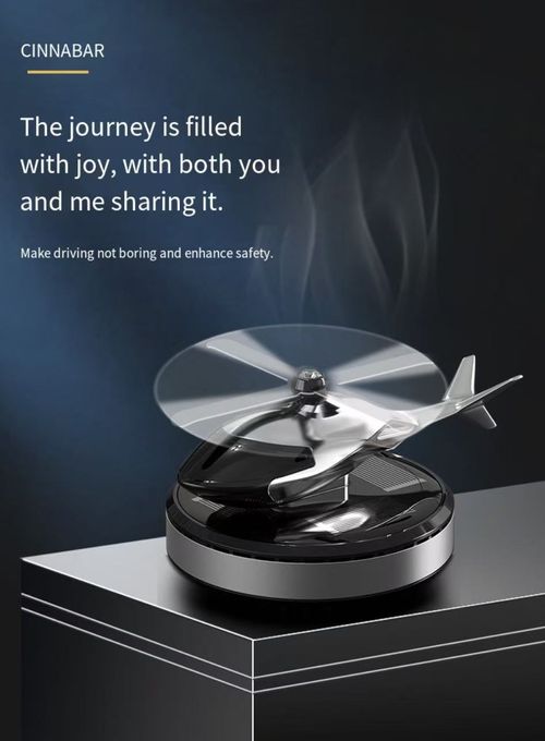 1 Set, Airplane Aromatherapy Decor, Solar-Powered Car Ornament, 2.36 Inches Tall, Includes Scent Pads, Car Fragrance Diffuser, Holiday Gift, Rotates in Sunlight, Active Scent Release, Aluminum Alloy + Plastic Material, Simple and Stylish