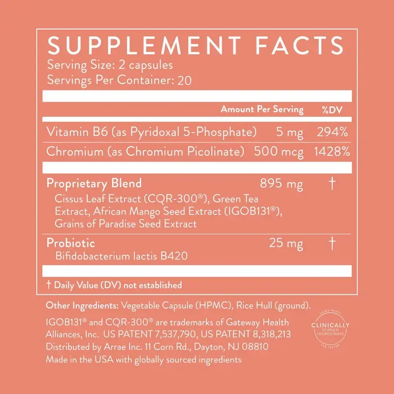 Arrae MB-1 | Natural Energy, Cholesterol, & Overall Health Support 20-Day Supply| Organic Nutrition Dietary Supplement Healthcare Vitamins Probiotic Blend Edible Fitness
