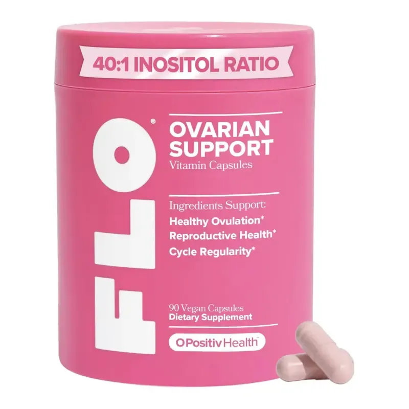 Hormone Balance & Cycle Support Vitamins by FLO: Supplement for Women with Myo-Inositol & D-Chiro-Inositol (40:1 Ratio) and DIM and Folic Acid