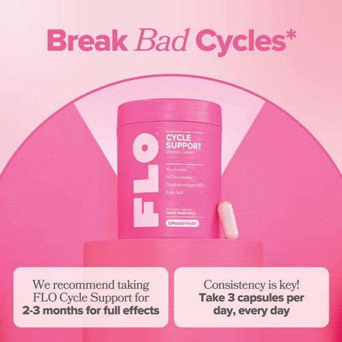 Hormone Balance & Cycle Support Vitamins by FLO: Supplement for Women with Myo-Inositol & D-Chiro-Inositol (40:1 Ratio) and DIM and Folic Acid