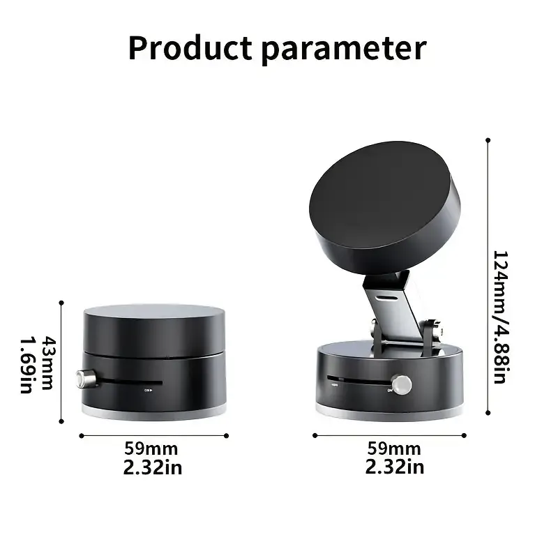 Multifunctional Vacuum Suction Cup Bracket Foldable Retractable Kitchen Lazy Vacuum Double-sided Magnetic Mobile Phone Holder