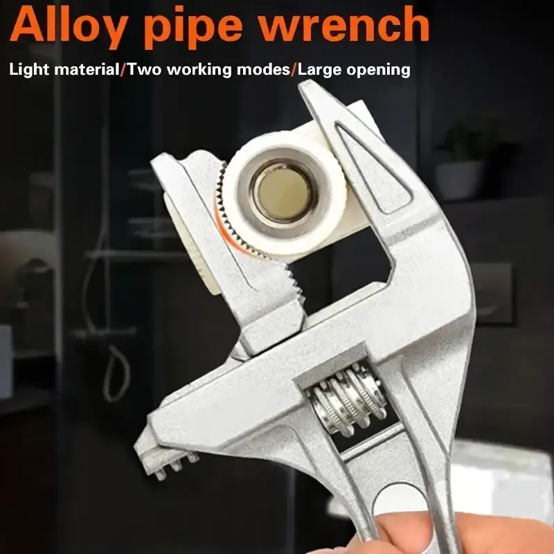 Versatile Aluminum Alloy Wrench - Strong Grip, Large Opening, Adjustable for Home Maintenance & Industrial Use