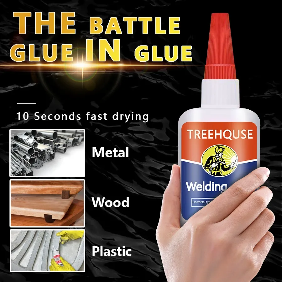 50gbuy 1 get 3 free Fast-Drying Multi-Purpose Welding Glue: Suitable for Metal, Plastic, Wood, and Ceramic Bonding