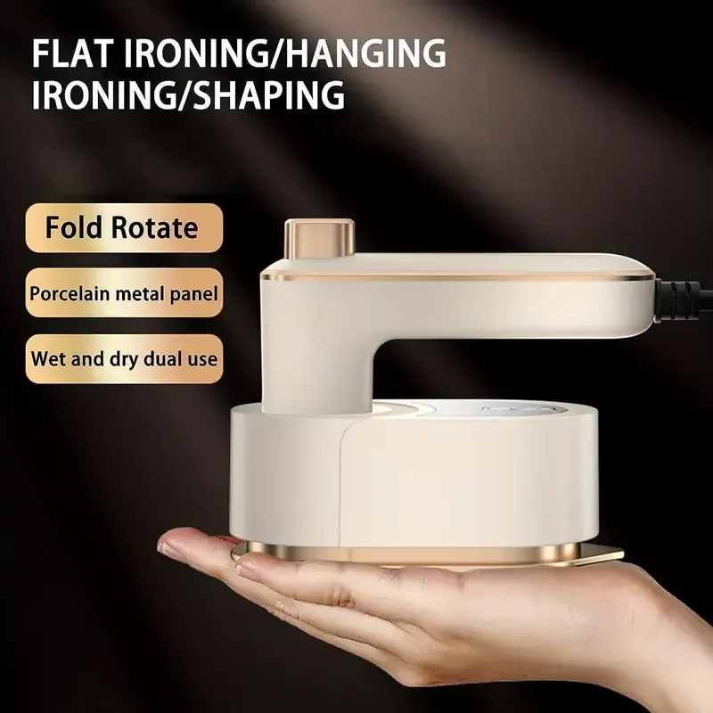 180° Rotating Mini Portable Folding Steam Iron - Compact, Fast Heating, Commercial Handheld - Perfect For Family, Hotel, Laundry, College, Travel And Small Spaces