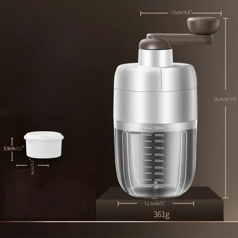 Free shipping special for you Exclusive offer 1pc Portable Round Shaved Ice Maker, Professional Hand-Held Ice Shaver Machine for Home, Party, Commercial - Easy Operation, Fast Shaving, Durable - No Battery Required