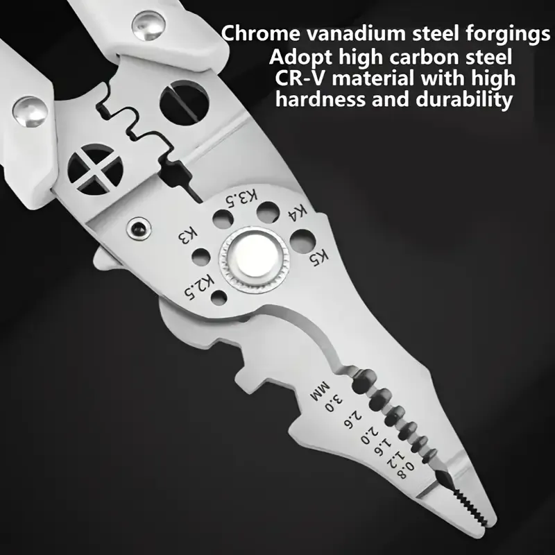 1pc Heavy Duty Stainless Steel Multi-Function Wire Cutter And Stripper - Industrial Grade for Electricians