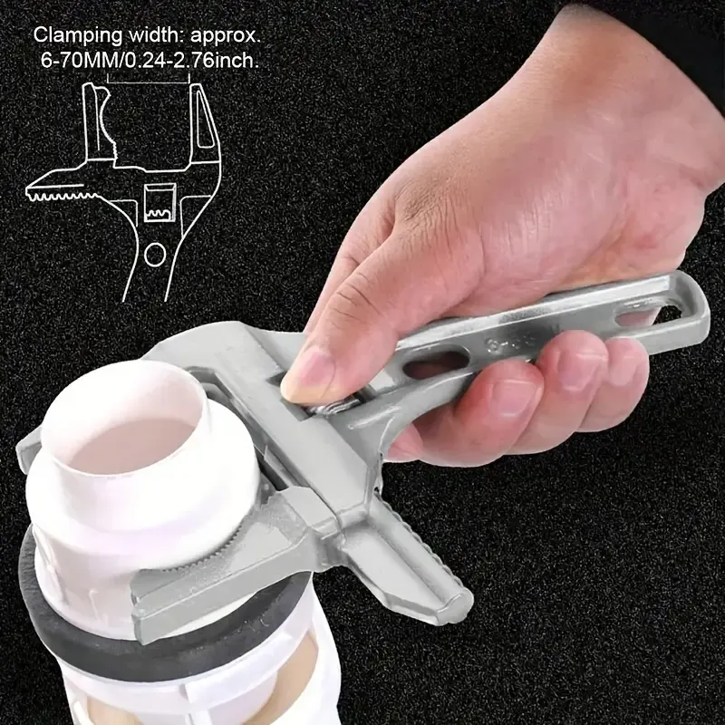Versatile Aluminum Alloy Wrench - Strong Grip, Large Opening, Adjustable for Home Maintenance & Industrial Use