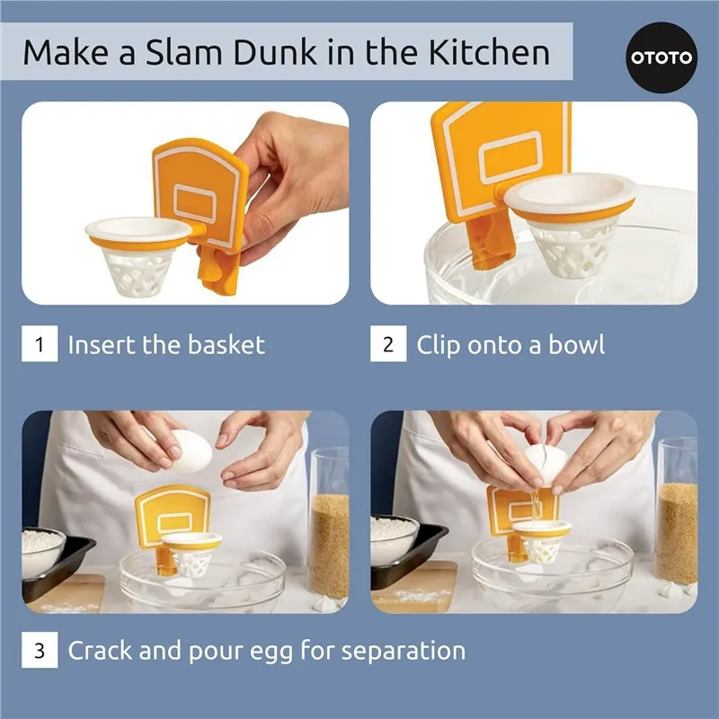 2025 new kitchen basketball hoop egg yolk separator kitchen