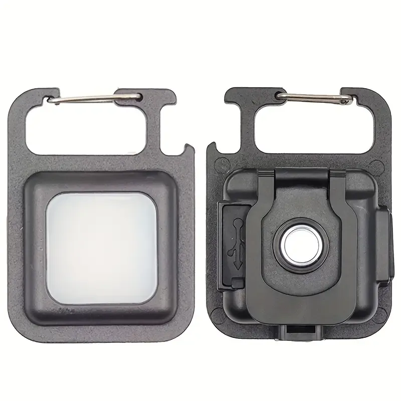 Buy 1 Get 1 Free - 2pcs Portable LED Flashlight Mini Rechargeable Multifunctional Work Light Keychain Small Pocket Lights for Outdoor Camping Car Lighting