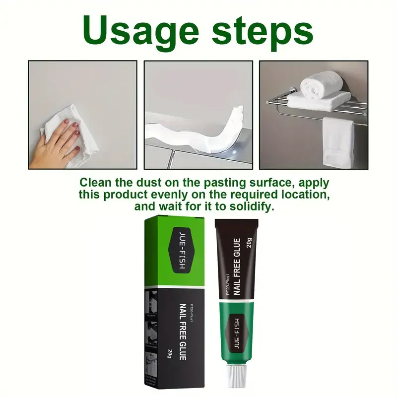 3pcs Nail Free Adhesive Strong Adhesion Metal Plastic Glass Adhesive Multi-functional Adhesive 20g