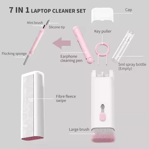 7 in 1 Mobile Phone Cleaning Kit Multi-function Screen Computer Laptop Earphone Keyboard Cleaning Brush Kit