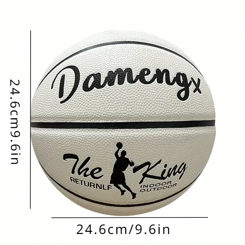 Damengx Glow in the Dark Basketball, Uncharged PU Material, Durable Anti-Slip, Official Size 7 Outdoor or Indoor Basketball with Nylon Wrap Yarn and Butyl Liner Without Battery