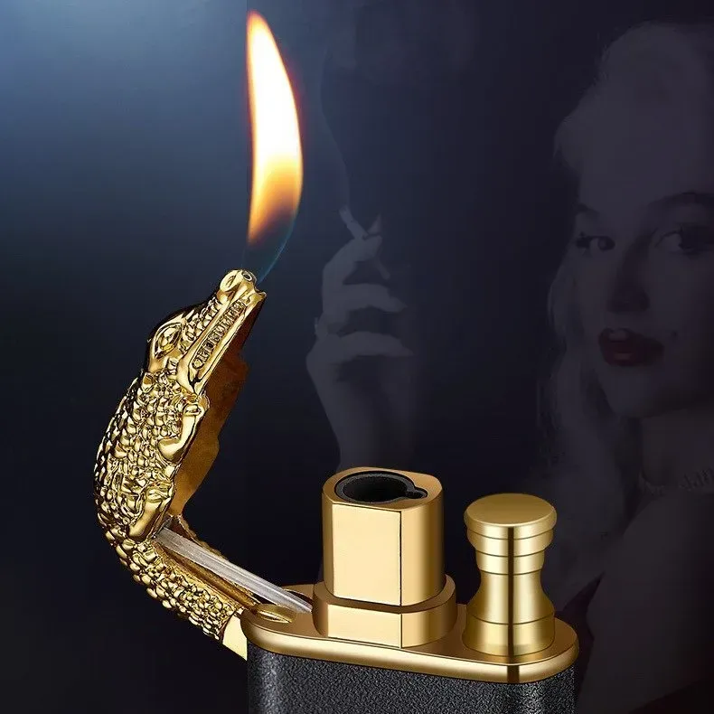 (Local warehouse)Local warehouse🔥The best gift for a man.👇Windproof Lighter Vintage Watch Bezel Jet flame Torch！