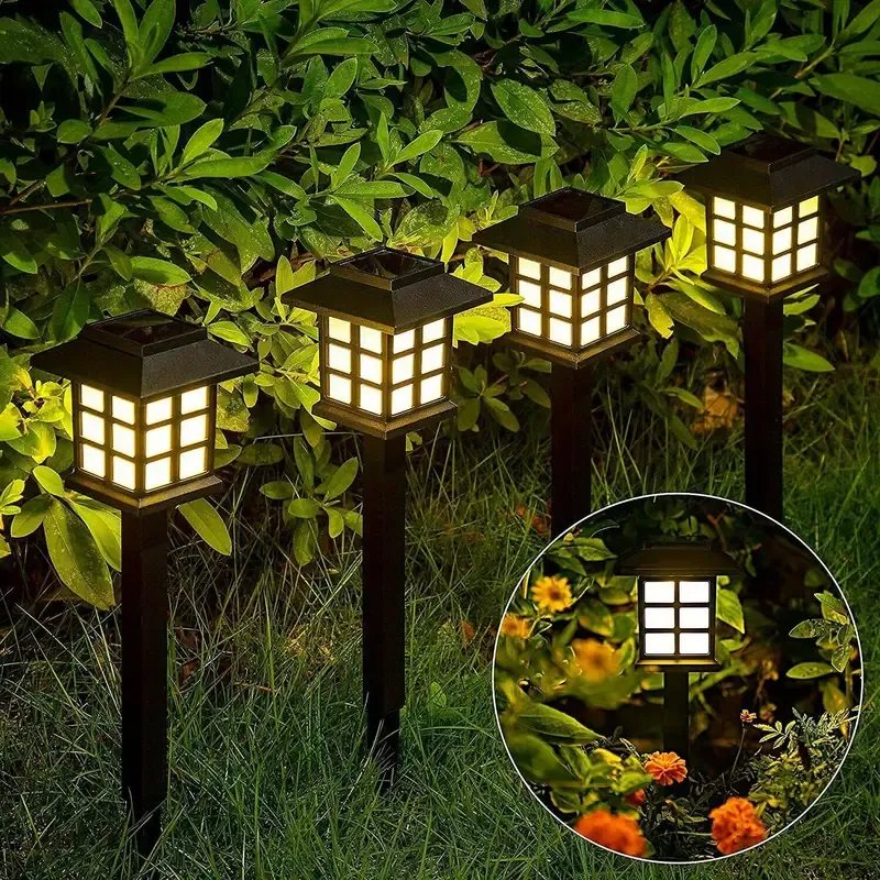 6 Kit Solar Street Lights, 2024 Solar Outdoor Lights, Bright Solar Garden Lights For Outdoor Garden Sidewalk Driveway Lawn Walkway