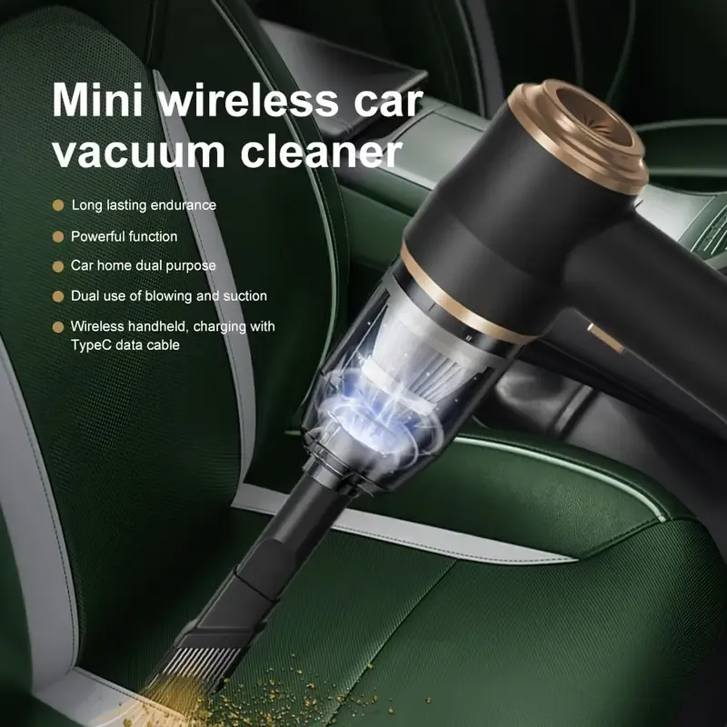 1pc Wireless Handheld 2IN1 Portable Vacuum Cleaner with Blowing Function for Home and Car Cleaning