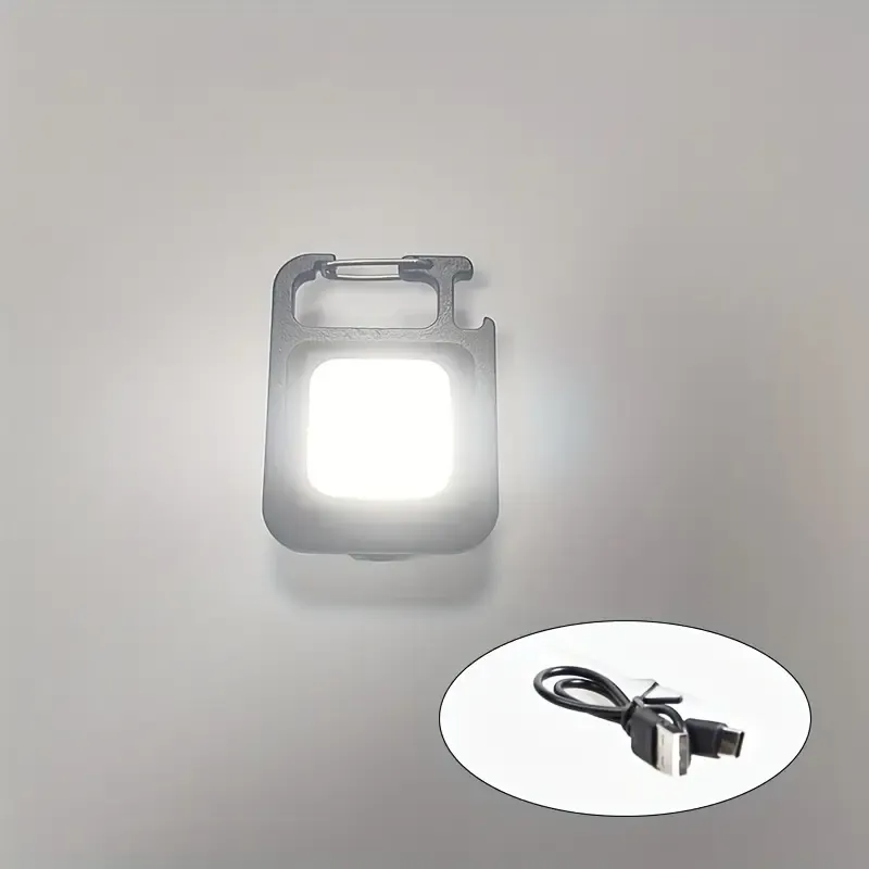 Buy 1 Get 1 Free - 2pcs Portable LED Flashlight Mini Rechargeable Multifunctional Work Light Keychain Small Pocket Lights for Outdoor Camping Car Lighting