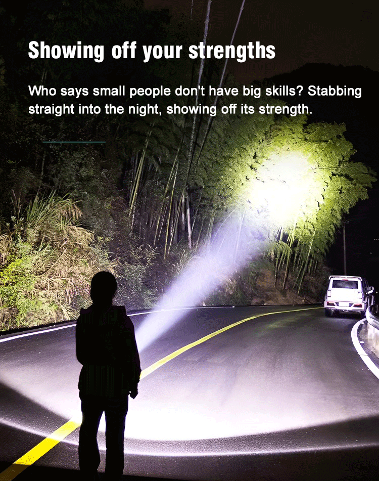 Compact Super Bright LED Flashlight with Magnetic Base & USB-C Rechargeable Battery - Durable Aluminum Alloy, Long-Range Illumination, Perfect for Outdoor Adventures & Household Use