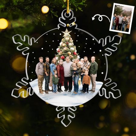 Personalisiertes Foto-Acryl-Ornament – ​​Personalisierte Weihnachts- und Geburtstagsgeschenke für Mama, Papa, Kinder – Gemeinsam geschaffene Erinnerungen, für immer bewahrt