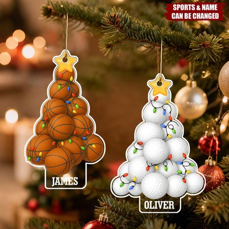 Golf Weihnachtsbaum - Personalisiertes Acrylornament
