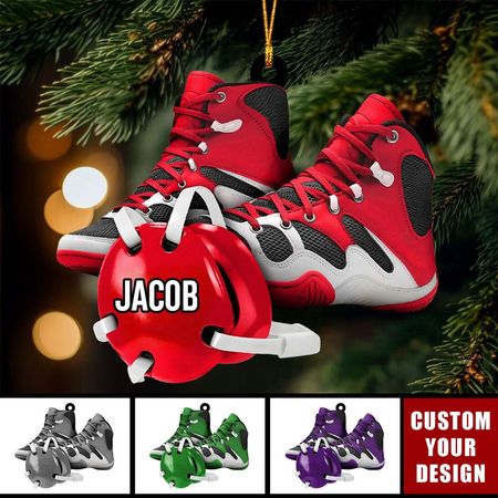 Benutzerdefinierte Wrestling Weihnachtsschmuck - personalisierte Wrestling Ornament