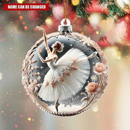 Personalisierter Weihnachtsschmuck in Ballerina-Form – Geschenk für Ballettlehrer und Ballettliebhaber