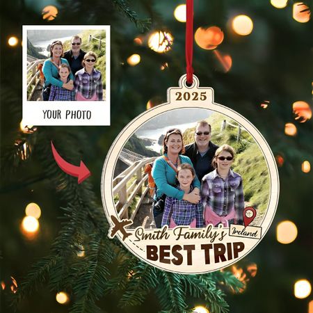 Personalisiertes Familien-Reiseornament, Geschenk für Reisende