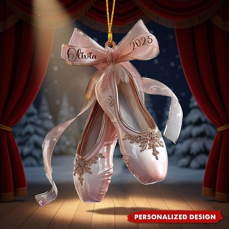 Personalisierte Ballettschuhe-Weihnachtsbaumkugel