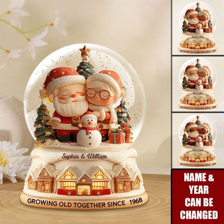 Gemeinsam alt werden – Personalisierte Acrylplakette in Sonderform für Paare