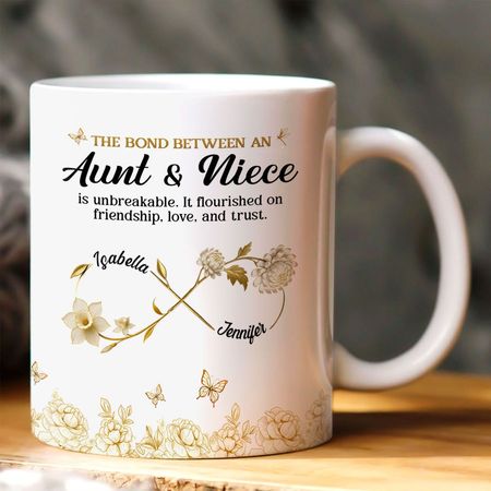 Die Bindung zwischen Tante & Nichte Personal isierte Keramik becher-Ein nachdenkliches Familien geschenk