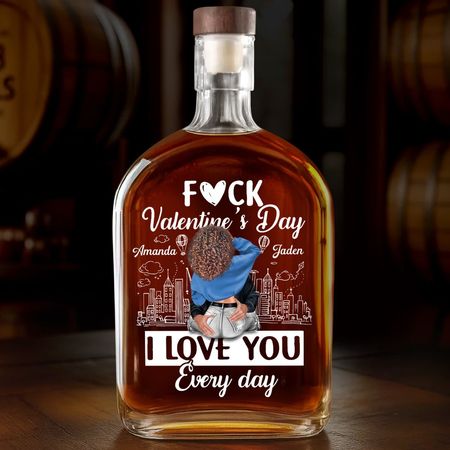Custom Name Whisky Flasche-Ich liebe dich jeden Tag romantisches Geschenk für Paare