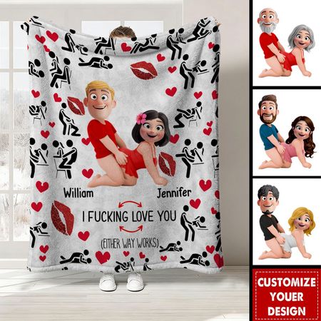 Ich freak ing Love You- Personal isierte Paar decke | Lustiges & romantisches individuelles Geschenk für Liebhaber
