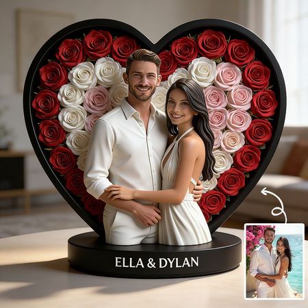 Personal isierte Foto Rose Valentinstag Desktop-Dekoration.