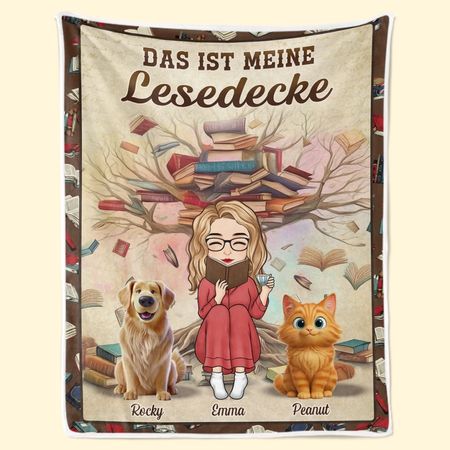 Personalisierte Decke - Geschenke Für Buchliebhaber, Bücherwürmer, Leser - Nur Ein Mädchen, Das Geschichten Träumt