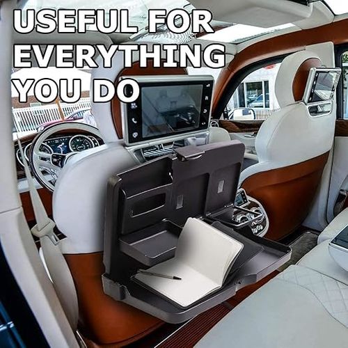 Multi-Functional Portable Foldable Car Seat Tray Desk - Car Vehicle Back Seat Tray Table - Stay Organized When on The Go