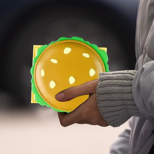 Burger Shaped Wallet for Girls Women RFID Blocking Bifold Purse Cute Hamburger Design