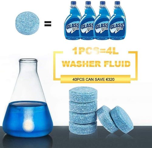 Car Glass Cleaning Sheet,Window Clean for Auto,Windshield Wiper Fluid Solid Effervescent Tablet, Suitable for Any Family Car (10）