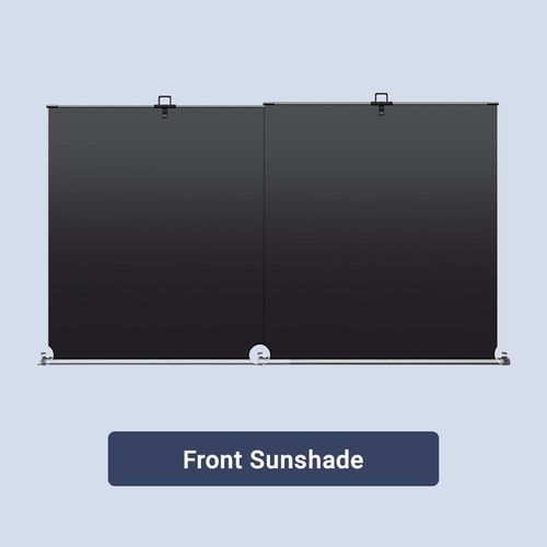 2Pcs Car Windshield Sun Shade Retractable Adjustable Truck Vans Front Window Sunshades Blocks Rays and Heat Sunshade for Vans