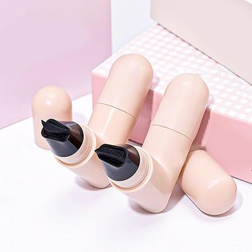 Buy one get one free 2 pieces in total Eye Liner Stamp, Delineadores De Doble Punta, Delineador De Ojos Waterproof, Sin Manchas, Secado Rápido, Y Precisos, Larga Duración, En Negro Y Marrón, 1,05ml