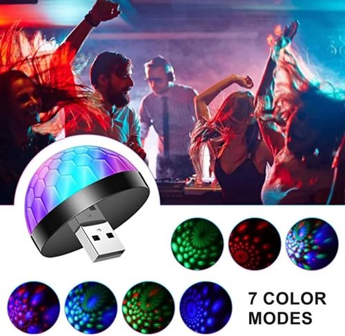 Voice-Controlled USB Mini Disco Ball Light Portable Led Strobe Party Lamp Sound Activated Dj Lighting for Home Bar Christmas Karaoke