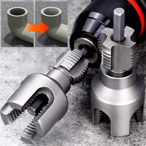 Steel PVC Pipe Tap 1-2    3-4 Water Pipe Internal Thread Opener Hand Tools for Electric Drill Compatible Pipe Threader
