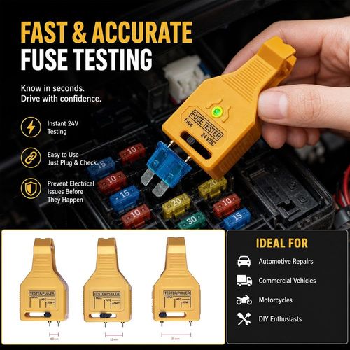 Automotive Tester Puller, Fuse Tester Tool 12V 24V with LED Indicator