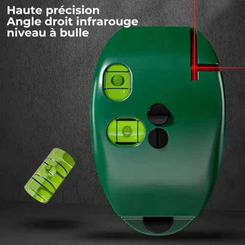 90 Degree Electronic Red Light Scale - Self-leveling Parallel Line with Horizontal and Vertical Lines, Parallel Level Tool for Construction (Green)