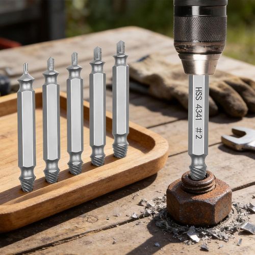 6Pcs Screw Extractor Set,Multi-Function Repair Tool Kit Tools Gadgets for Men Extractor Kit Electronics Household Home Repair