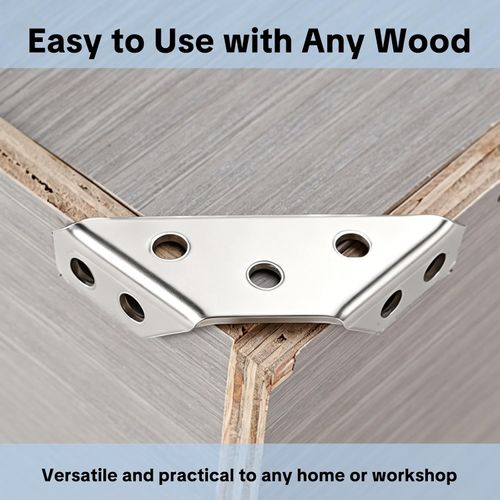 box 20 Pack Aluminum Corner Brace 90 Degree with 140 Screws, L Shape Angle Bracket for Furniture Wood Cabinet Drawer, Silver