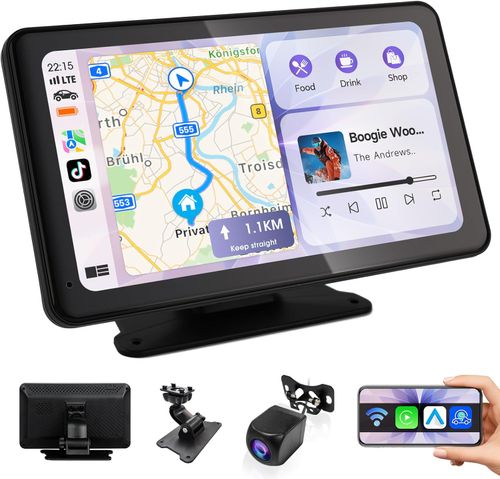 6-inch portable wireless CarPlay car GPS navigator, car FM player, AM Bluetooth screen mirroring