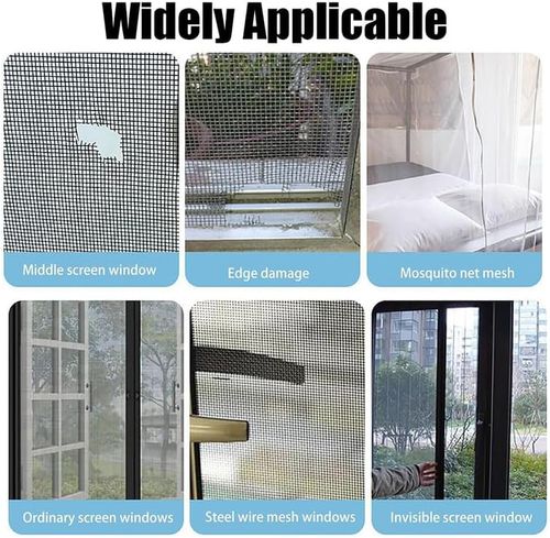 1PC Heavy-Duty Grid Mesh Tape - Self-Adhesive Sash Repair & Window Screen Tape with Super Strong Hold, Good Light Transmission & Weather Resistance for DIY & Home Repair (1PC)
