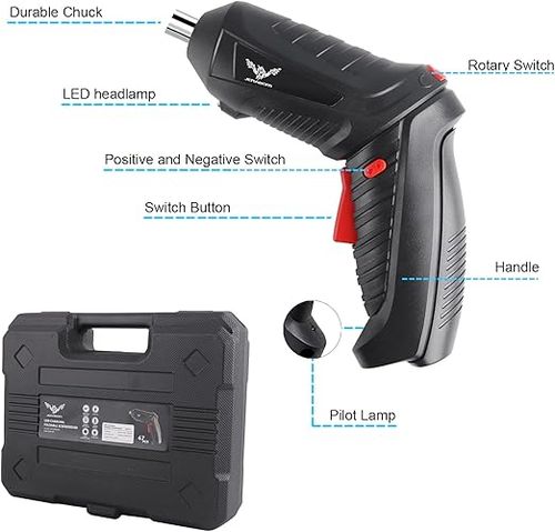 Cordless Electric Screwdriver Set, 47 in 1 Rechargeable, 3.6V, 3.5N·m Max Torque, USB Power Rechargeable Screwdriver with 44pcs Driver Bits, Ideal for Small Projects Visit the JENABOM Store