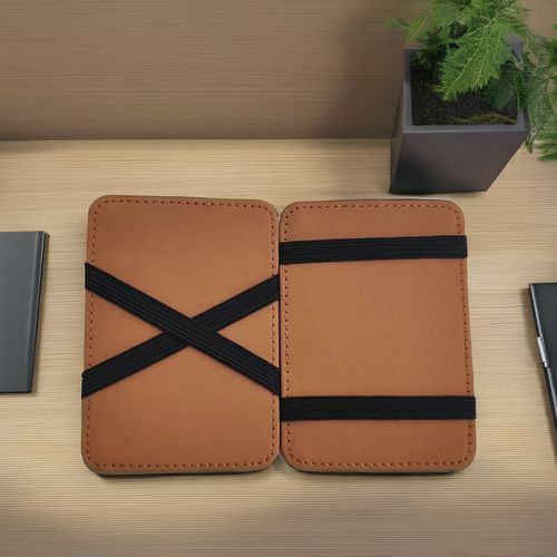 PU Leather RFID Money Clip Slim Mens Wallet ID Credit Card Holder Case E3C8