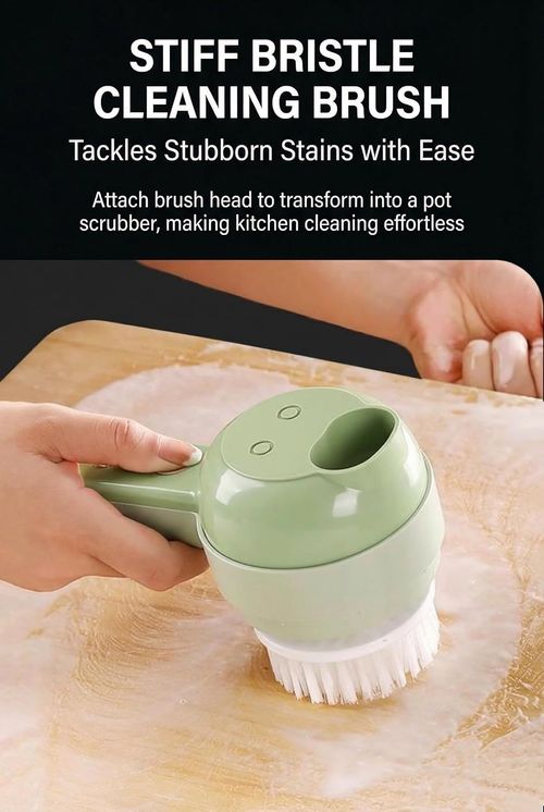 Multi-functional electric vegetable cutter, 4-in-1 vegetable cutter, mini garlic maker, garlic food processor, cordless electric vegetable cutter
